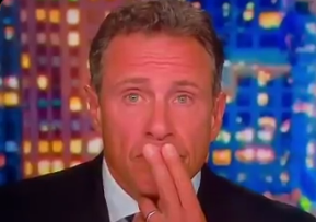 CNN anchor Chris Cuomo listens as a guest tries to explain why they only accept unvaccinated people into their restaurant.  (screengrab)