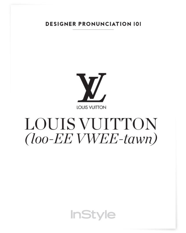 Pronounce Louis Vuitton Correctly? 