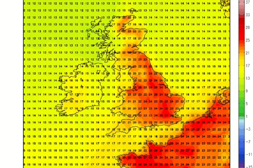 Temperature on June 23