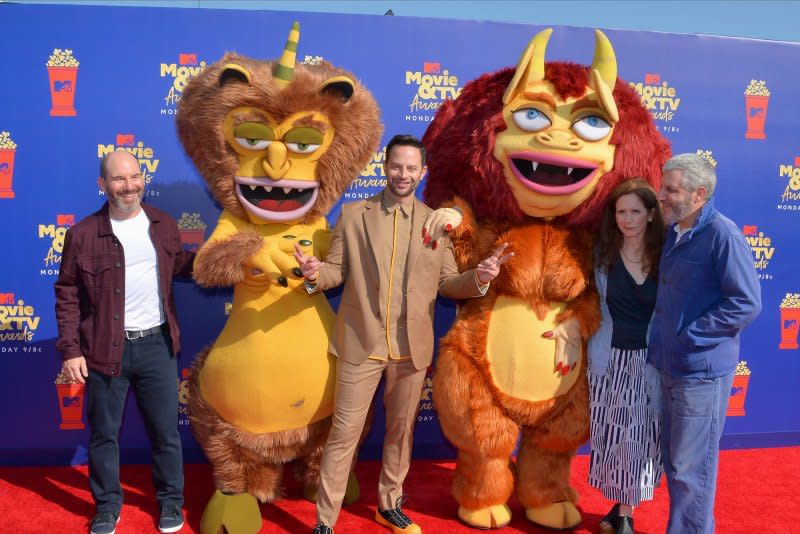Andrew Goldberg, Nick Kroll, Jennifer Flackett and Mark Levin, from left to right, attend the MTV Movie & TV Awards in 2019. File Photo by Jim Ruymen/UPI