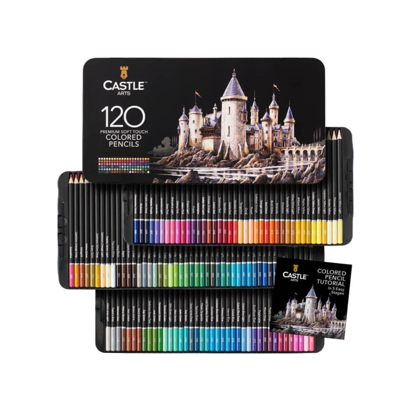 Castle Art Supplies 120 Colored Pencils Set