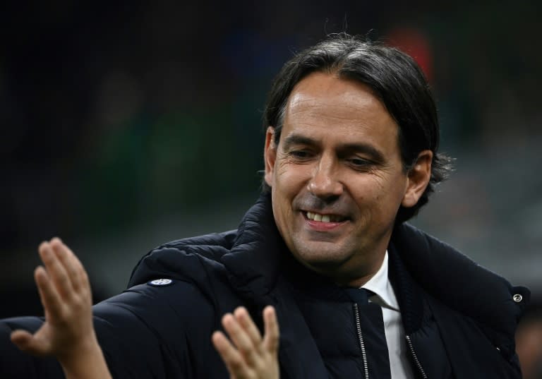 Simone Inzaghi is set to win his first league title as manager (Isabella BONOTTO)