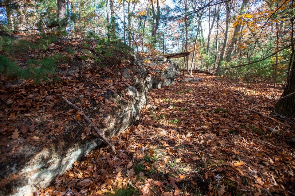 This land abutting homeowners on Livoli Road in Framingham is owned by a developer that has expressed interest in building a mixed-use project.