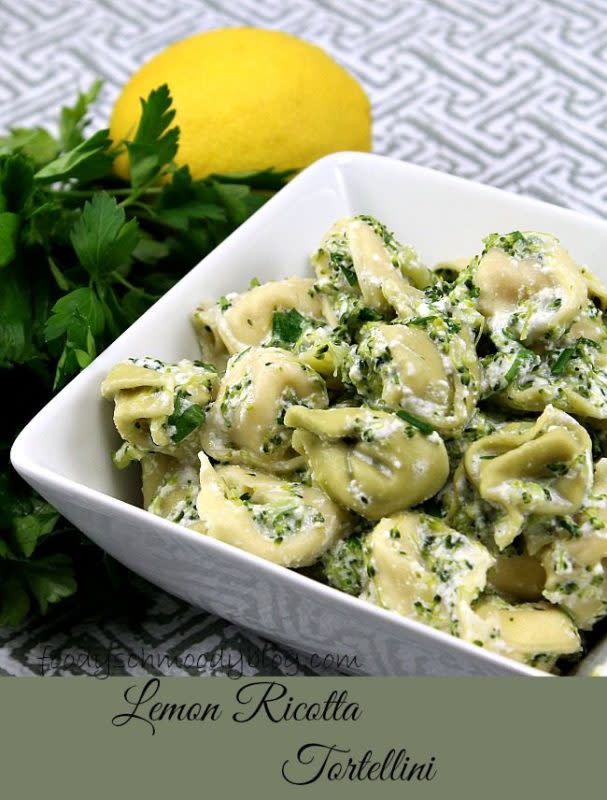<p> A quick and easy one pot meal with broccoli and loaded with fresh herbs.</p><p><strong>Get the recipe: <a href="https://foodyschmoodyblog.com/lemon-ricotta-tortellini/" rel="nofollow noopener" target="_blank" data-ylk="slk:Lemon Ricotta Tortellini;elm:context_link;itc:0;sec:content-canvas" class="link rapid-noclick-resp">Lemon Ricotta Tortellini</a></strong></p>