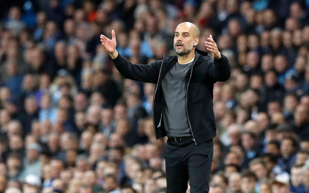 Manchester City manager Pep Guardiola during the UEFA Champions League group F match at The Etihad Stadium, Manchester - PA