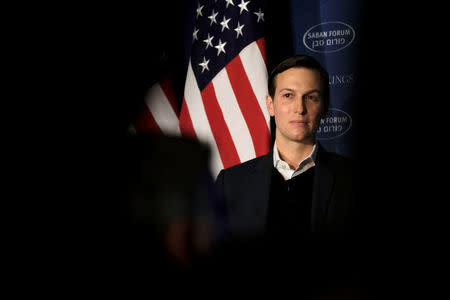 White House senior adviser Jared Kushner delivers remarks on the Trump administration's approach to the Middle East region at the Saban Forum in Washington, U.S., December 3, 2017. REUTERS/James Lawler Duggan