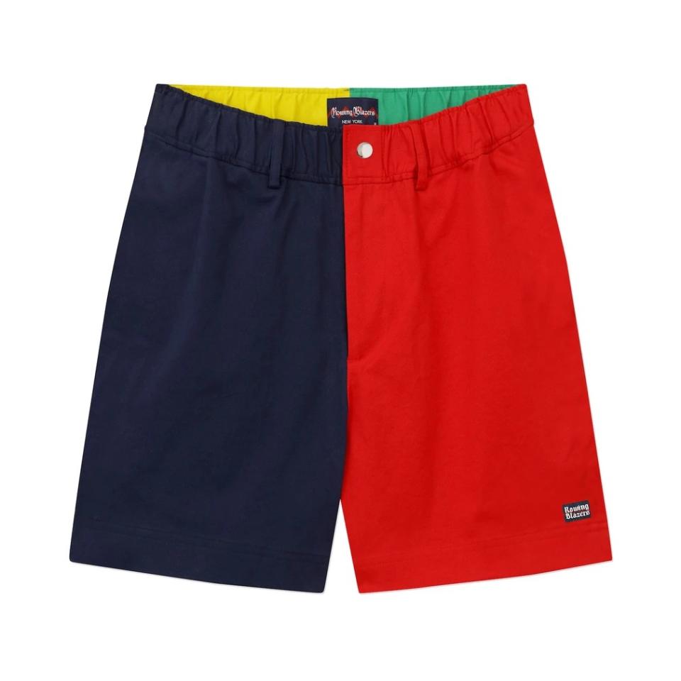 Colorblock Cotton Shorts