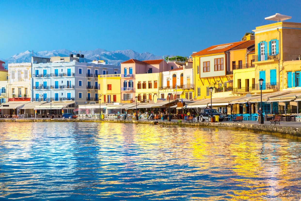 The old port of Chania, in Crete. This Greek island tops Yahoo UK's latest list of the most searched for travel destinations (Stock, Getty Images)