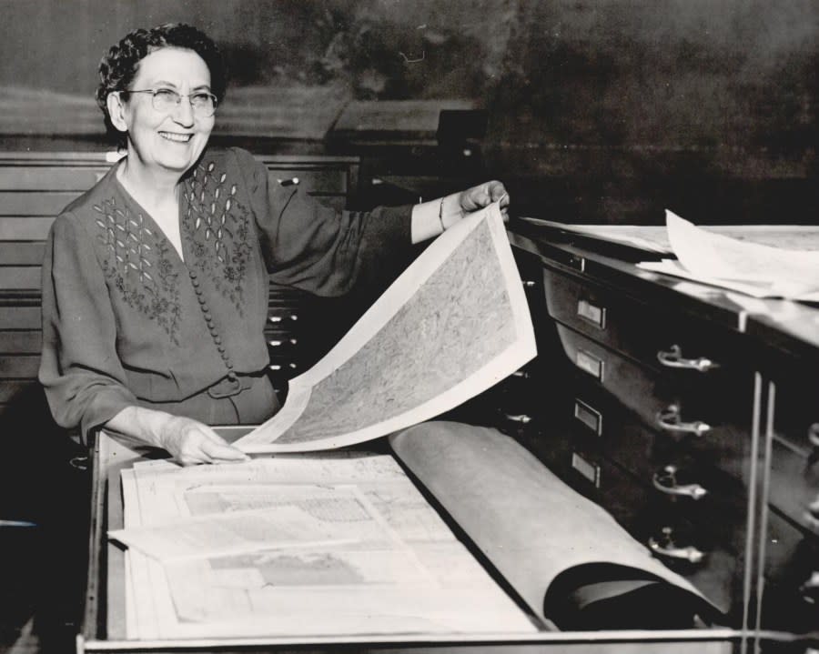 Angie Debo, 1952. Image courtesy Oklahoma Historical Society.