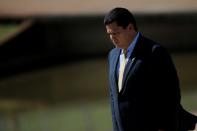 Brazil's President of the Senate Davi Alcolumbre looks on during an opening session of the Year of the Legislative, in Brasilia