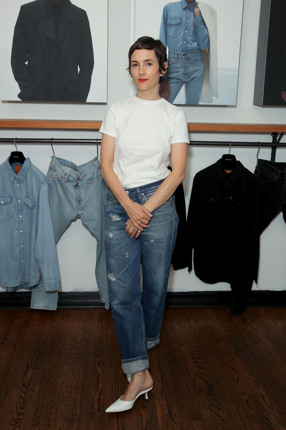 <h1 class="title">Karla Welch</h1><cite class="credit">Photo: Chelsea Lauren for Shutterstock, Courtesy of Levi's & WARDROBE.NYC</cite>
