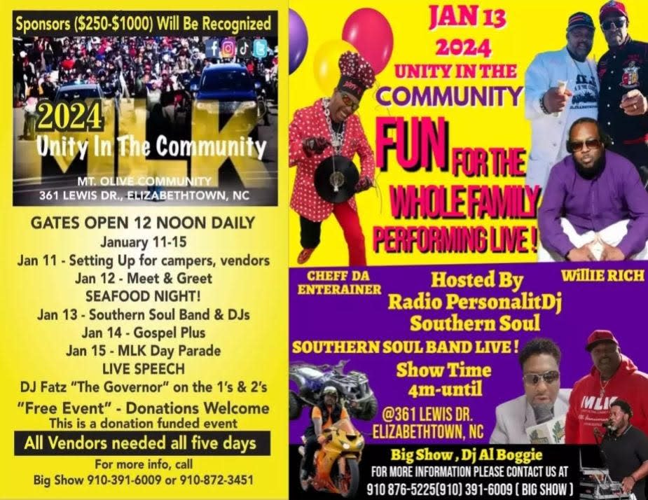 Unity in the Community at the Mt. Olive Community on 361 Lewis Dr. in Elizabethtown, Jan. 12, 2024.