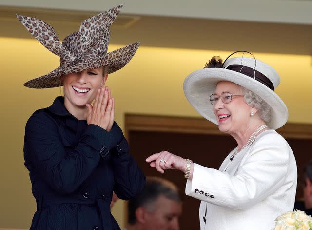 <p>Max Mumby/Indigo/Getty </p> Zara Tindall and Queen Elizabeth at the Royal Ascot in 2007.