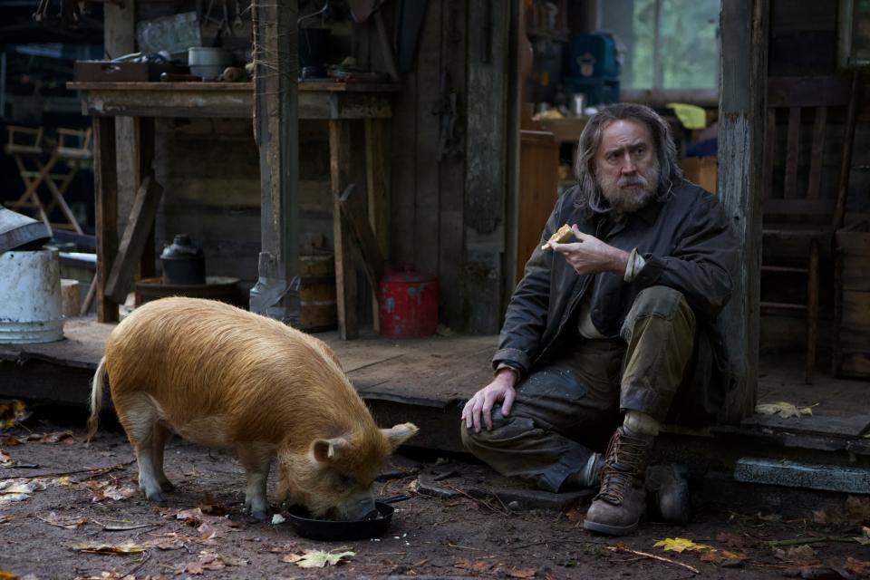 Nicolas Cage stars as a truffle hunter whose beloved porcine best friend is kidnapped in "Pig."