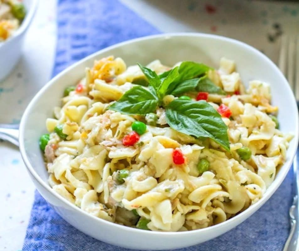 <p>Mom Foodie</p><p>The tuna noodle casserole crock pot recipe is also a great solution for the warm summer months. No need to heat up your house with baking. Your family can enjoy this creamy casserole from the slow cooker!</p><p><strong>Get the recipe: <a href="https://momfoodie.com/crock-pot-tuna-casserole/" rel="nofollow noopener" target="_blank" data-ylk="slk:Crockpot Tuna Casserole;elm:context_link;itc:0;sec:content-canvas" class="link ">Crockpot Tuna Casserole</a></strong></p><p><strong>Related: <a href="https://www.yahoo.com/lifestyle/100-best-casserole-recipes-easy-152243552.html" data-ylk="slk:100+ of the Best Casserole Recipes Ever;elm:context_link;itc:0;sec:content-canvas;outcm:mb_qualified_link;_E:mb_qualified_link;ct:story;" class="link  yahoo-link">100+ of the Best Casserole Recipes Ever</a></strong></p>