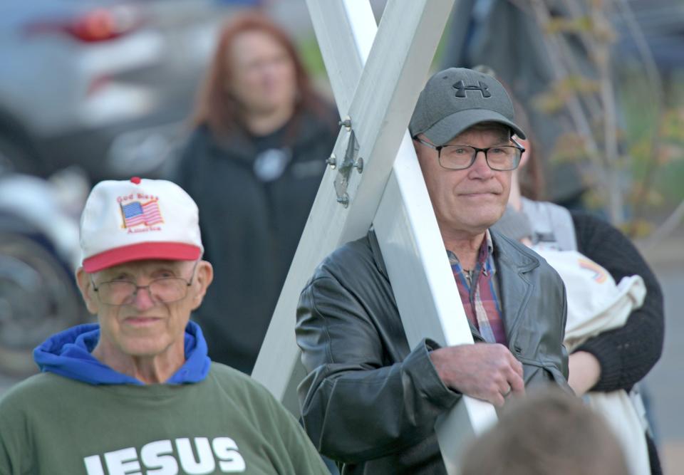 Worshippers flocked to downtown Mansfield to celebrate the National Day of Prayer in May 2023. This year's event will be held Thursday beginning at 6:30 p.m. with a parade.