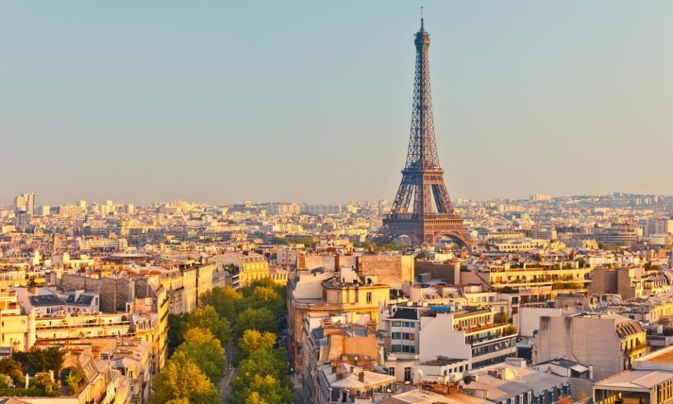 Eiffel Tower at sunset, Paris