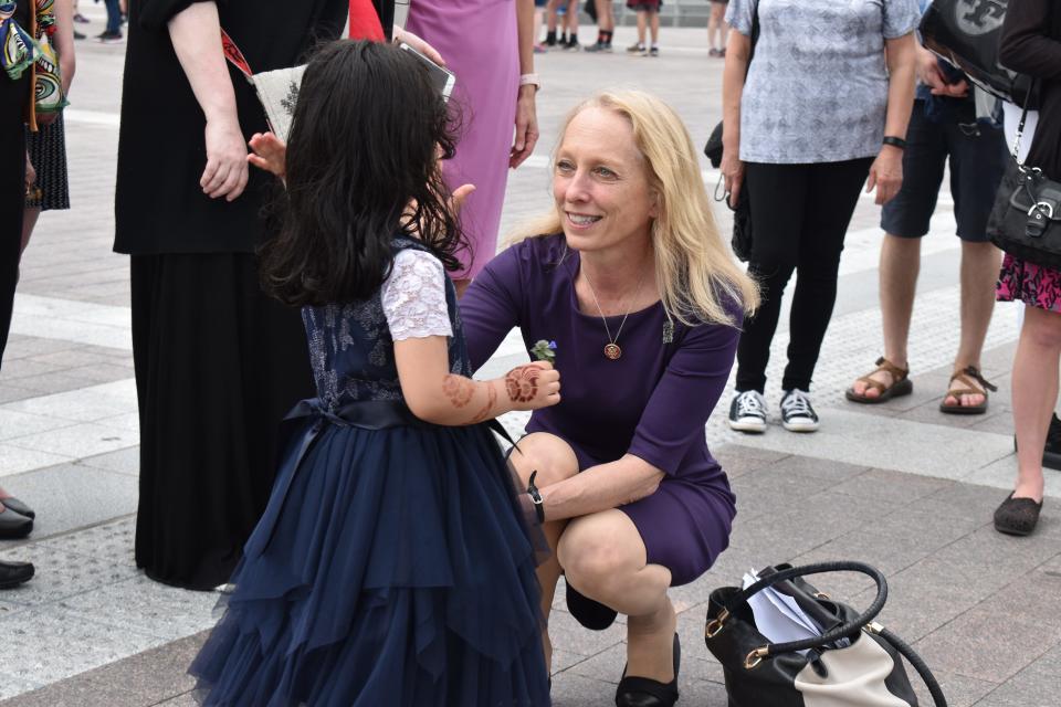 U.S. Rep Mary Gay Scanlon said she regularly corresponds with constituents and holds a town hall every month.