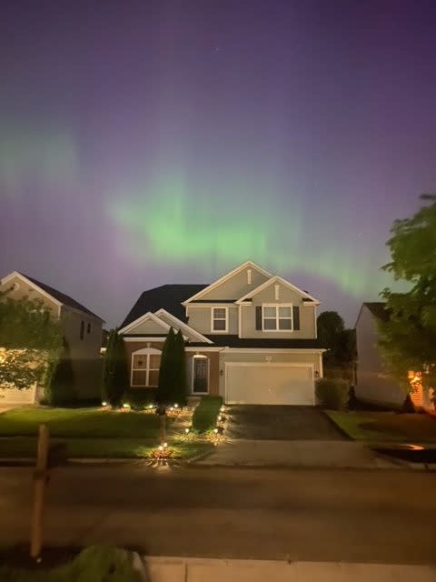 View of the northern lights from New Albany (Photo courtesy/Kyle Dias).