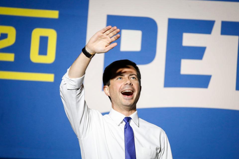 Democratic presidential candidate hopeful Pete Buttigieg spoke to about 1,000 supporters at Iowa State University during a town hall style meeting on Wednesday, Oct. 16, 2019, in Ames.