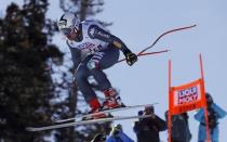 Mar 14, 2017; Aspen, CO, USA; Peter Fill of Italy during training for the men's downhill alpine skiing race in the 2017 Audi FIS World Cup Finals at Aspen Mountain. Mandatory Credit: Jeff Swinger-USA TODAY Sports