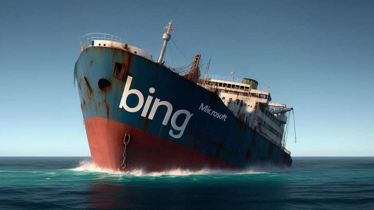  Bing Sinking into the Ocean. 