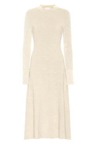victoria-beckham-cotton-blend-midi-dress