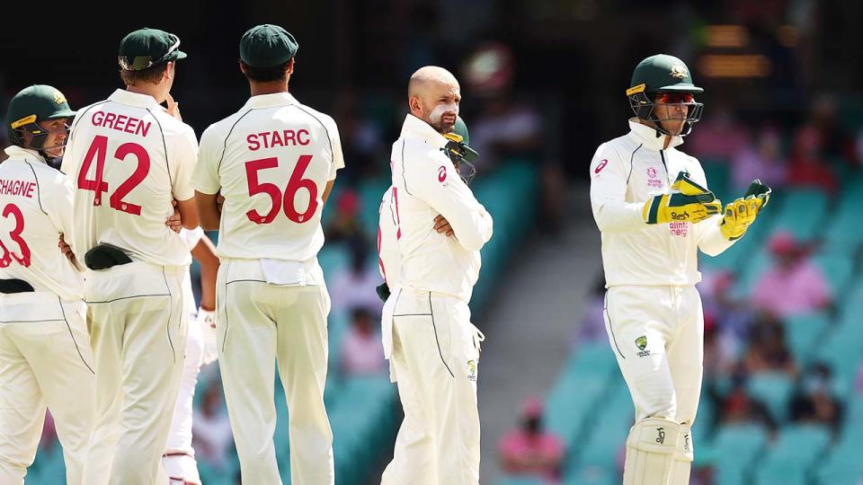 Tim Paine, pictured here fuming after the DRS decision didn't go Australia's way.