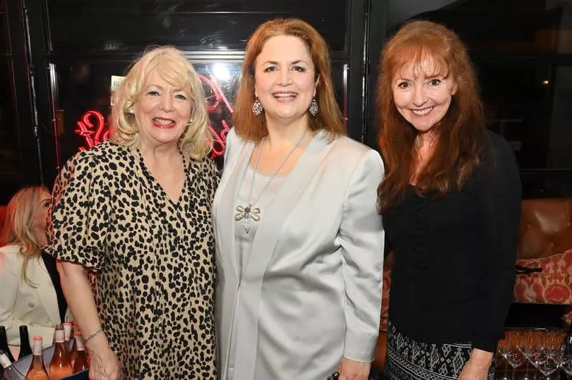 LONDON, ENGLAND - MARCH 21: (L to R) Alison Steadman, Ruth Jones and Melanie Walters attend the press night after party for "Sister Act: The Musical" at 100 Wardour St on March 21, 2024 in London, England. (Photo by Alan Chapman/Dave Benett/Getty Images)