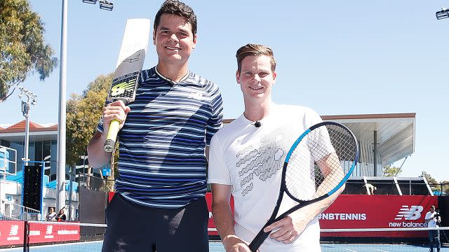 Raonic and Smith. Image: Getty