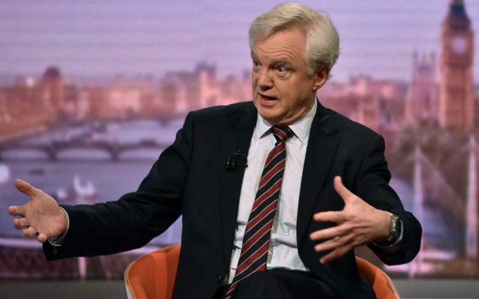 David Davis made the claims in the Commons - JEFF OVERS/AFP