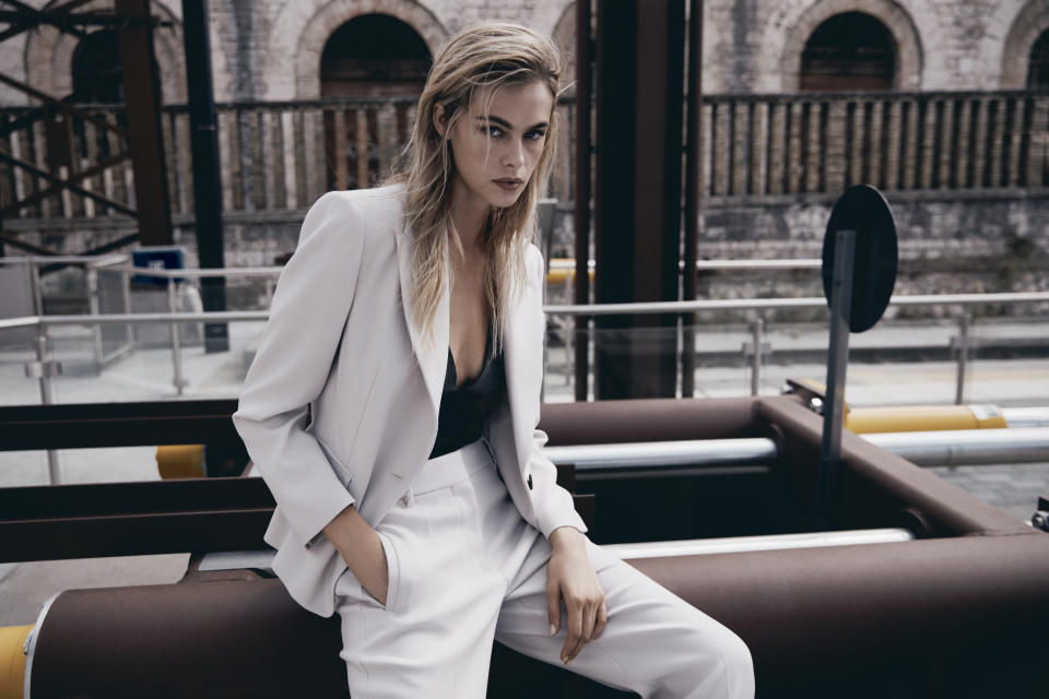 A look from the Brunello Cucinelli capsule exclusively at Saks.