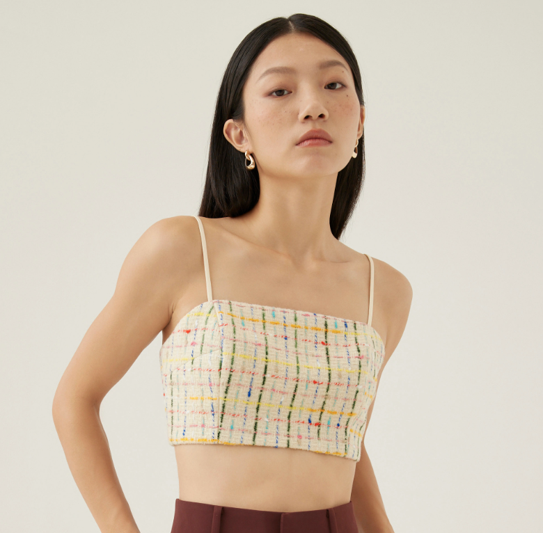 Linette Tweed Crop Top. (PHOTO: Love, Bonito)