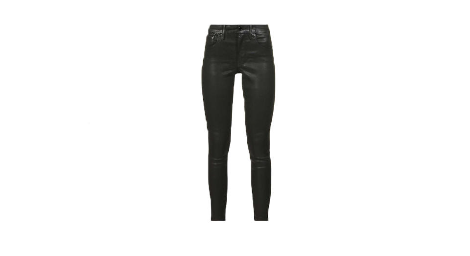 Good American Good Legs skinny high-rise faux-leather jeans