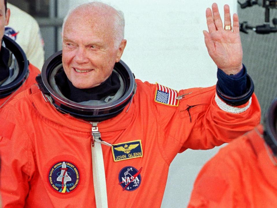 John Glenn was the first American to orbit the Earth in 1962 (Roberto Schmidt/Getty)