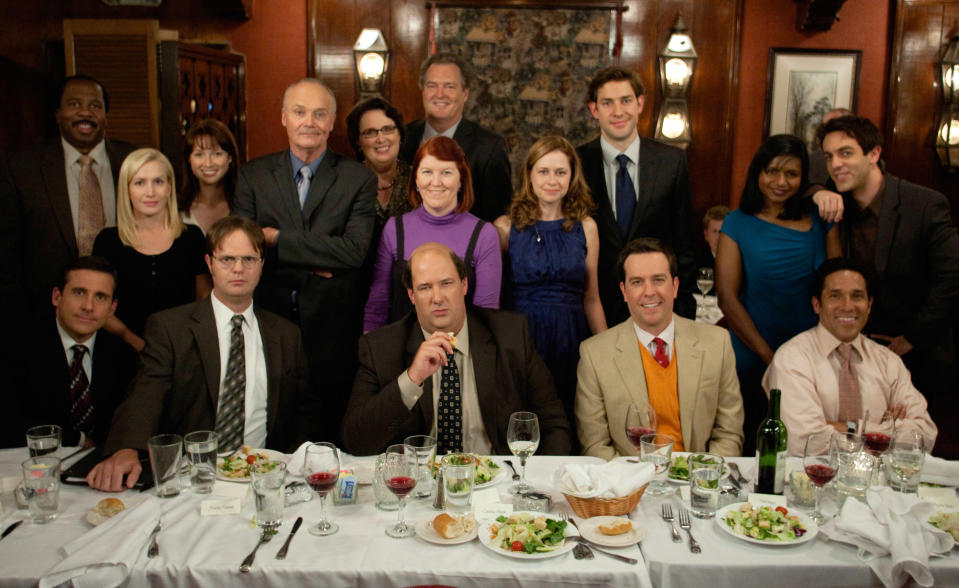 The cast of 'The Office,' which is currently streaming on Peacock (Photo: Chris Haston / © NBC / Courtesy Everett Collection)