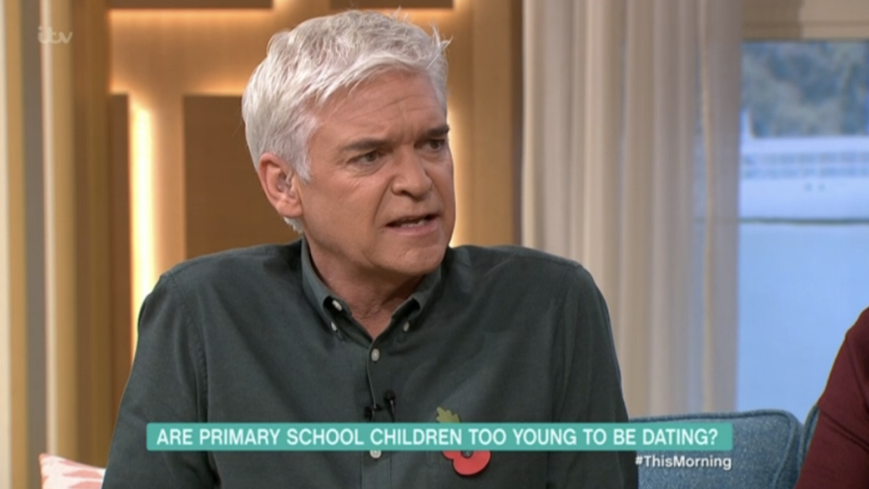 Phillip Schofield outraged by guest who says children shouldn’t date