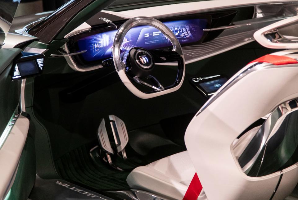 The interior of the Buick Wildcat EV concept at the General Motors Technical Center in Warren on May 25, 2022. The car's design will influence the designs of all upcoming Buick vehicles over the next several years, whether they be internal combustion engines or electric.