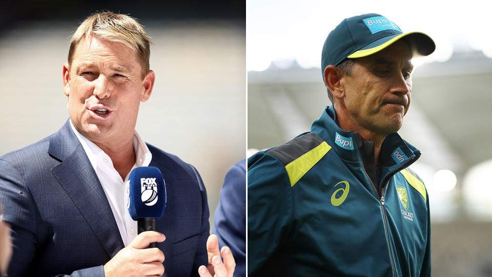 Warne has taken a huge pop at Langer’s ‘elite honesty’ talk. Pic: Getty