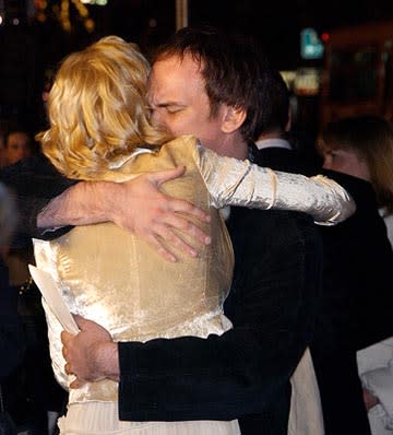 Uma Thurman and Quentin Tarantino at the LA premiere of Paramount's Paycheck