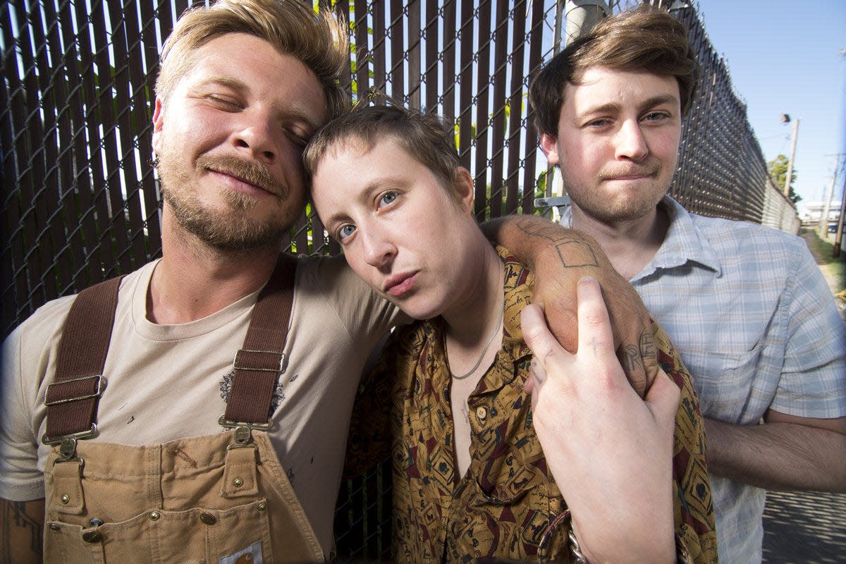 Rae Fitzgerald (center) with musical collaborators Chaz Prymek and Lucas Oswald