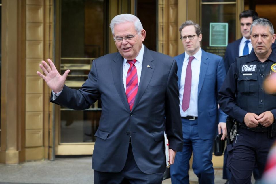 Menendez and his wife were charged in connection to an alleged bribery scheme from 2018 to 2022. REUTERS/Brendan McDermid