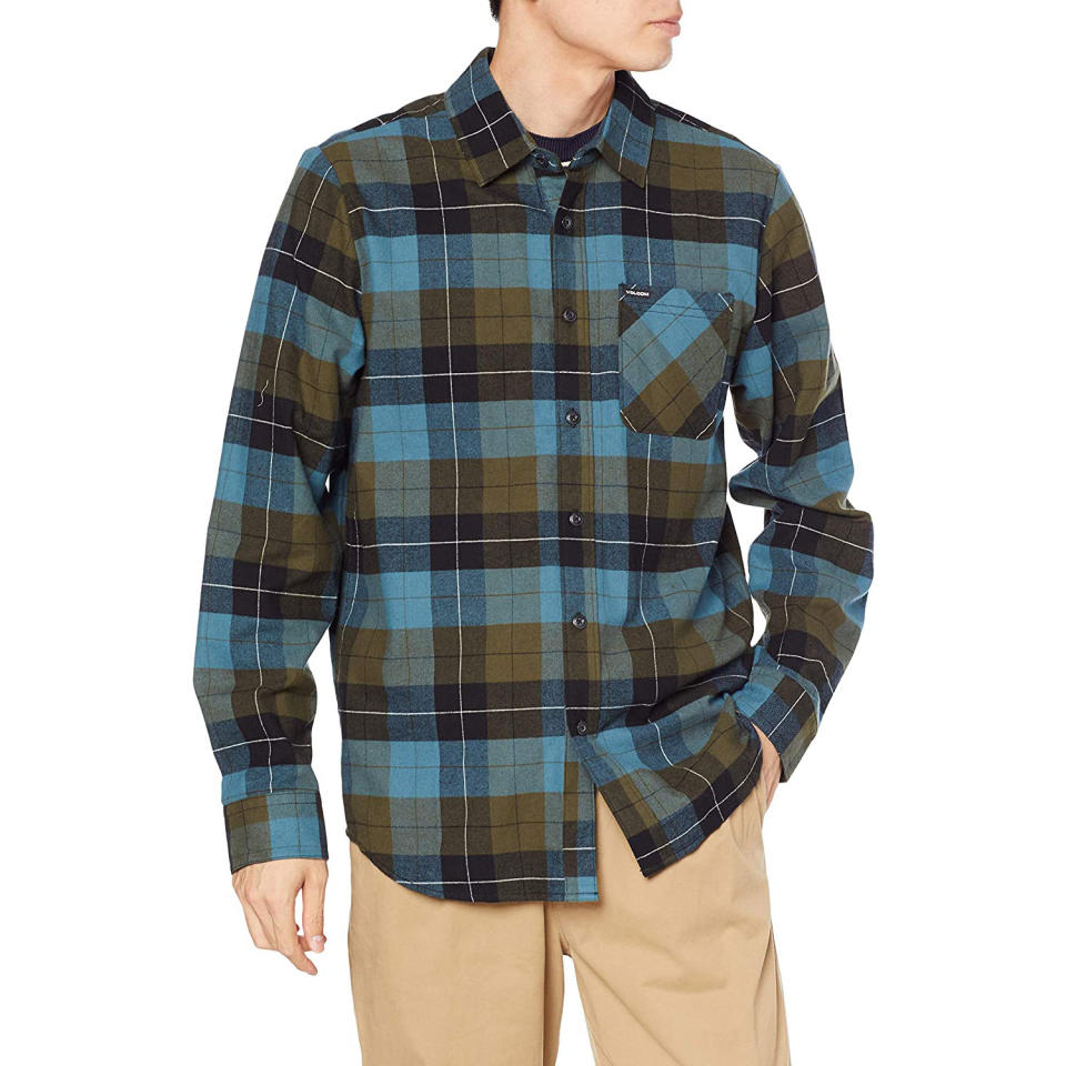 Volcom Caden Plaid Long Sleeve Flannel Shirt