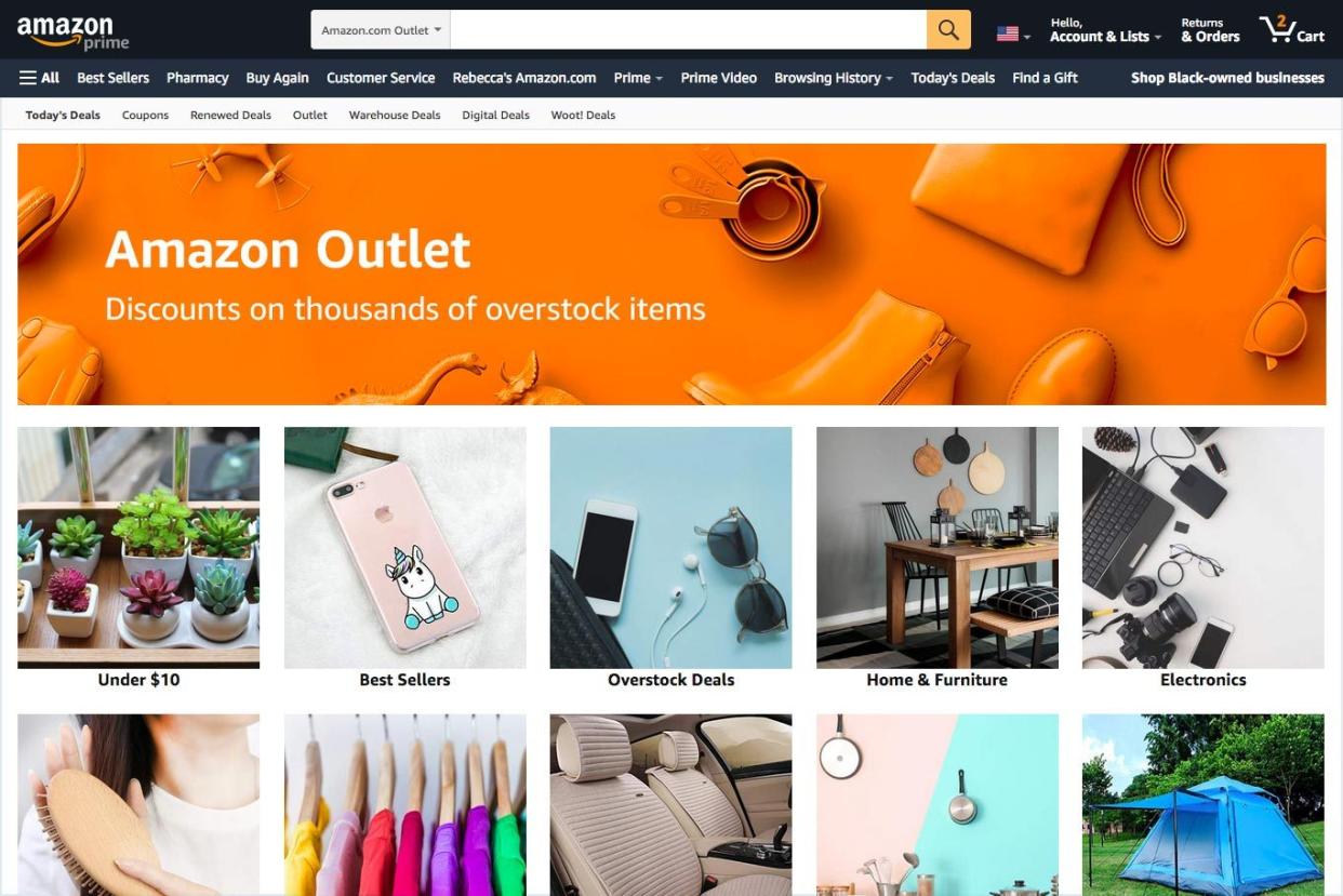 Amazon Outlet Page