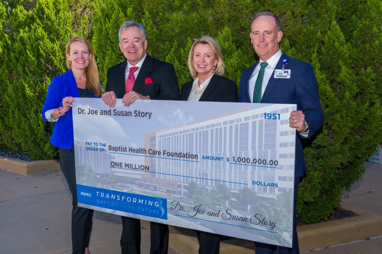 Dr. Joe and Susan Story recently donated $1 million to the Baptist Health Care Foundation.
