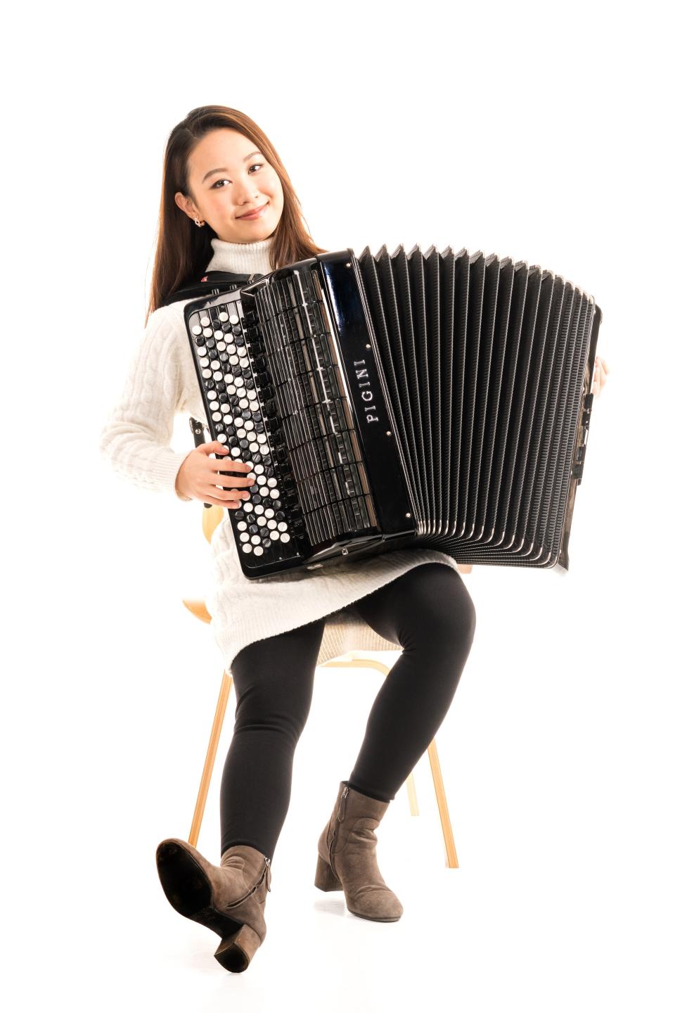 Accordionist Hanzhi Wang is featured during the Erie Philharmonic's The Planets symphonic performance on Jan. 28.