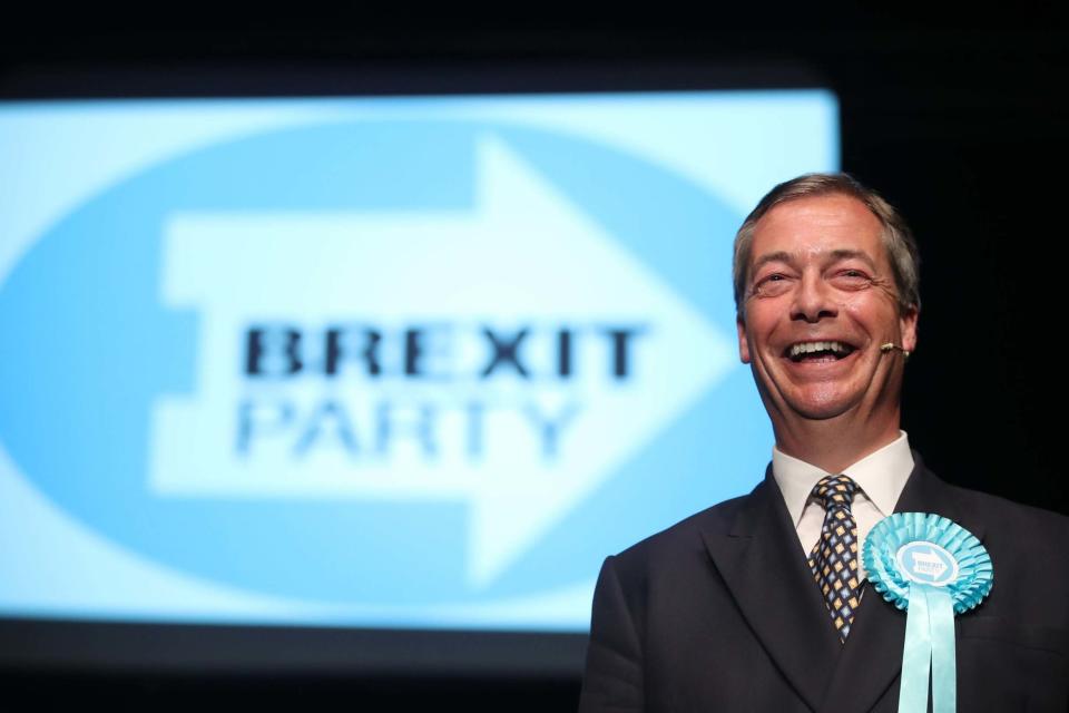 Brexit Party tops national poll for first time as Nigel Farage hails ‘historic moment'