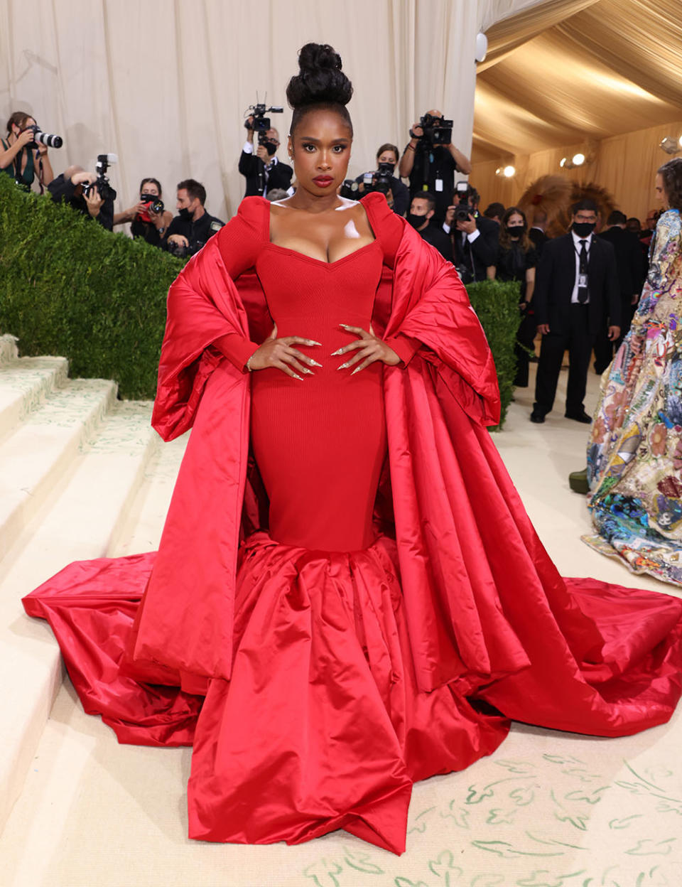 Jennifer Hudson in AZ Factory at the 2021 Met Gala. - Credit: John Shearer/WireImage