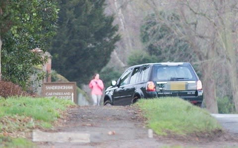 The Duke of Edinburgh was seen turning into the Sandringham estate, which is private land - Credit: Geoff Robinson