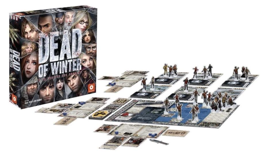 Dead of Winter with the box next to a fully set up game